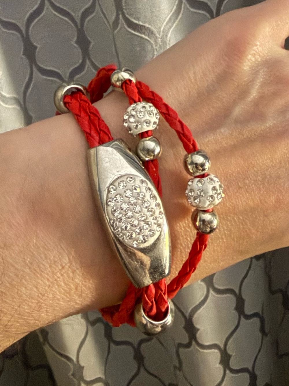 Red Crystal Accent Bracelet